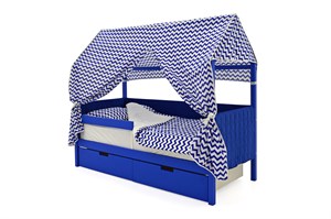 Кровать-домик мягкий «Svogen синий»