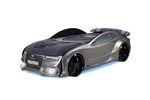 Кровать-машина NEO Графит "Audi" объемная (3d)